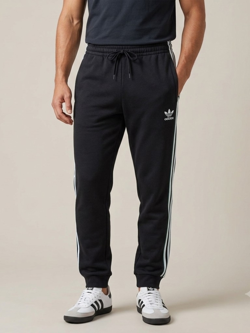 Adidas Men's Black Trefoil Track Pants Size XL